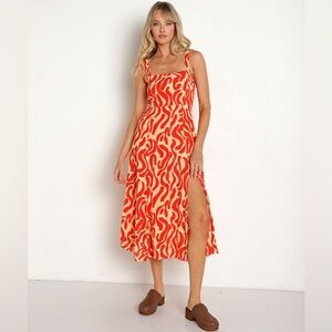 Faithfull The Brand - Rubina Midi Dress La Cateau Print Red - Small